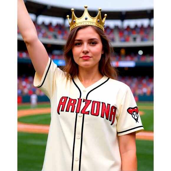 Vintage-Style White & Red Sports Jersey XL 100% Polyester Made In China - Picture 3 of 6